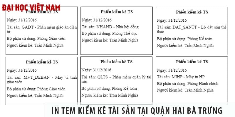 In tem kiểm kê tài sản quận Hai Bà Trưng tại Sơn Nguyên
